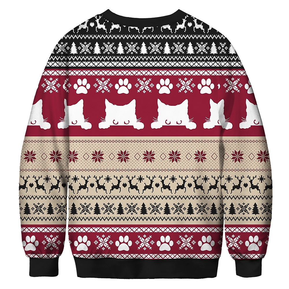 Papá Noel Gato Hombre de pan de jengibre Suéter de navidad Sudadera Hombre Mujer Navidad Navidad Carnaval Mascarada Nochebuena Adultos Fiesta Navidad Poliéster Cima 2025 - $24.99 –P20