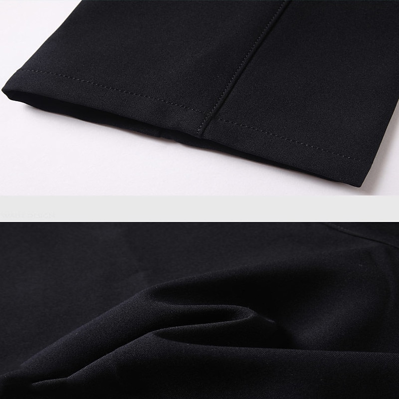 Herre Dressbukser Bukser kinesisk Lomme عادي Komfort Pustende Full lengde Bryllup Kontor Virksomhet Elegant og moderne Formelt Svart Blå Mikroelastisk 2025 - $16.49 –P9