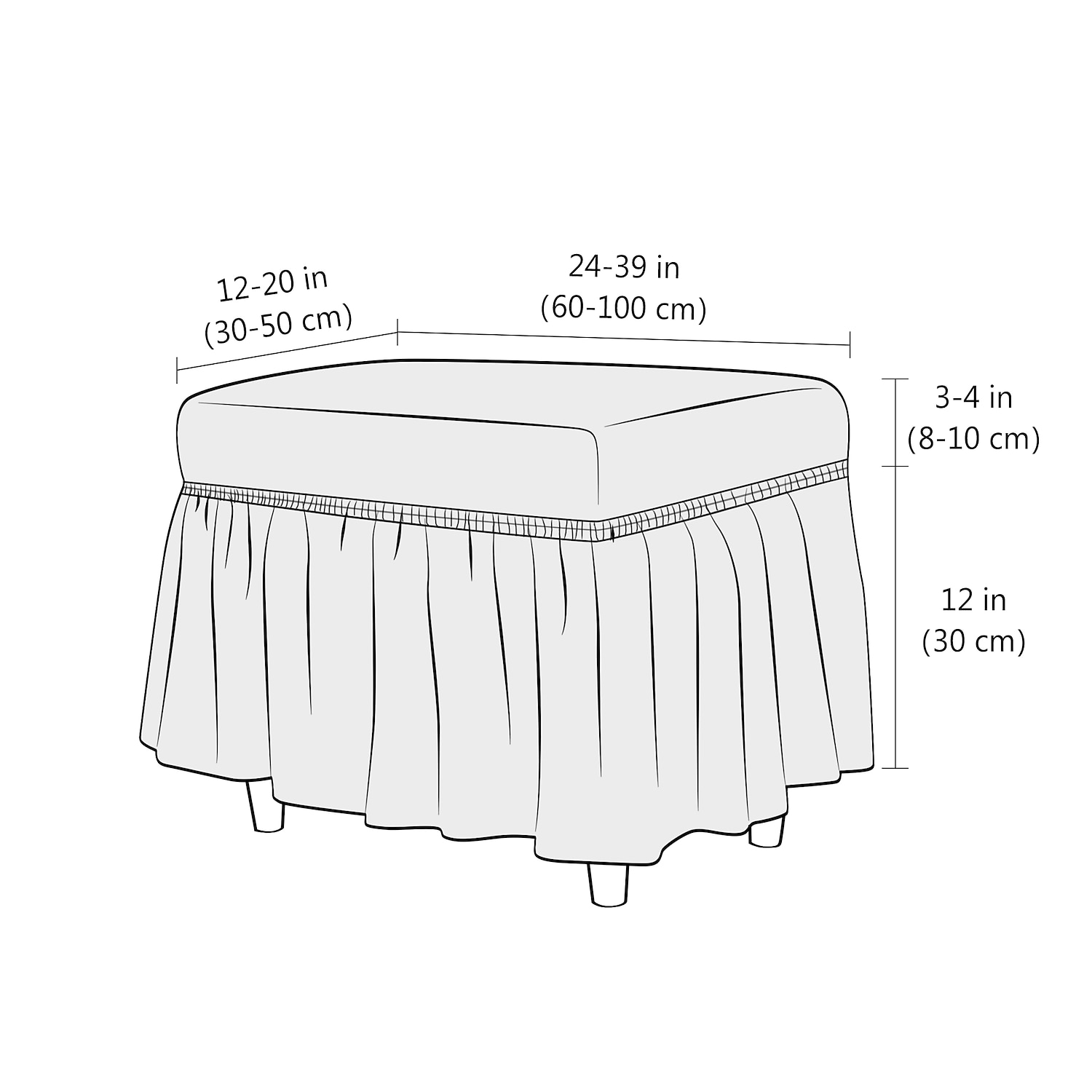 fodera per pouf in spandex seersucker, fodera per poggiapiedi rettangolare elasticizzata bordeaux, fodere lavabili e sfoderabili per pouf contenitore, protezione in spandex alta per poggiapiedi del 2025 a $25.99 –P1