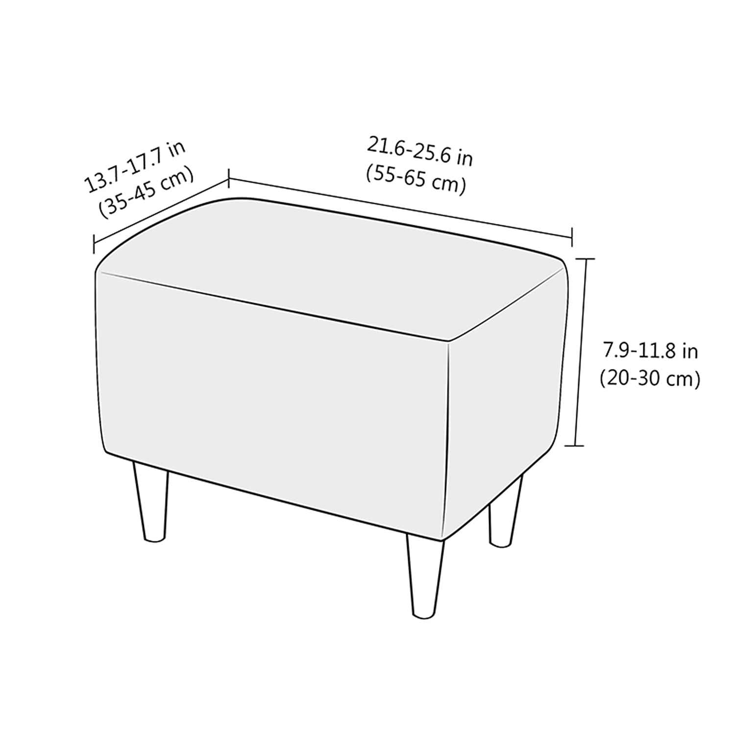 Funda elástica para otomana plegable color burdeos, protector de muebles, funda rectangular suave con base elástica, funda para otomana 2025 - $21.99 –P1