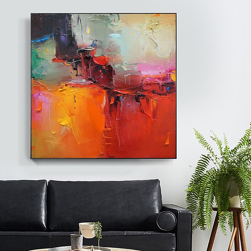 handgjord oljemålning canvas väggkonst dekoration modern abstrakt för heminredning rullad ramlös osträckt målning 2025 - $43.99 –P3