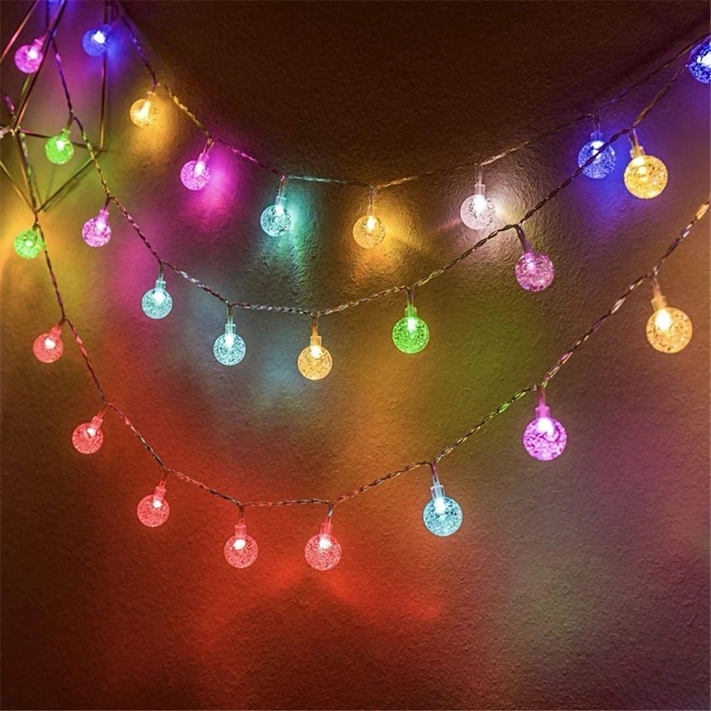 10m rgb globelys, usb-drevet 16 fargeendring med 24-tasters fjernkontroll, akrylboblekuler for kreativ juleferie &amp; festdekor 2025 - €26.99 –P2