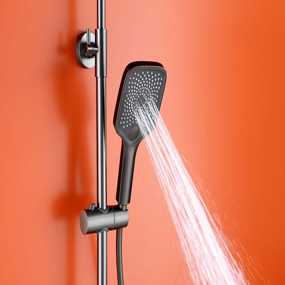 rubinetto della doccia, sistema doccia doccia a pioggia sistema di soffione set doccia inclusa doccia multigetto finiture verniciate contemporanee montaggio esterno valvola in ceramica rubinetti per del 2025 a $404.99 –P10