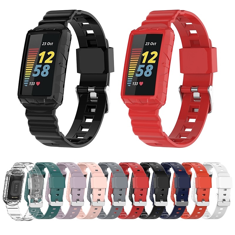 Smart Watch Band Kompatibilis valamivel FitBit Charge 4 / Charge 3 / Charge 3 SE Charge 5 Szilikon Okos óra Szíj Vízálló Állítható Légáteresztő Sportszíj Csere Karszalag 2025 - $12.99 –P1