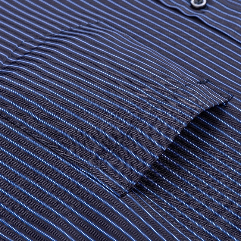 Men's Dress Shirt Striped Shirt Collared Shirt Button Up Shirt Striped Wedding Casual Black and Red Navy Blue Purple Light Blue Long Sleeve Classic Collar Fall & Winter Clothing Apparel 2026 - $37.99 –P4