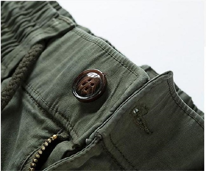 Herr Militärbyxor Cargo byxor Långbyxor Arbetsbyxor Snörning Elastisk midja Flera fickor Slät Komfort Andningsfunktion Ledigt Dagligen Streetwear 100 % bomull Sport Mode Svart Grön Microelastisk 2025 - $37.99 –P12