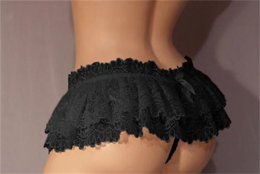 Lady Sexy Lace Pleated Lotus Leaf Lace Lovely Temptation Thong Pants Home Outfits 2025 - $10.99 –P3
