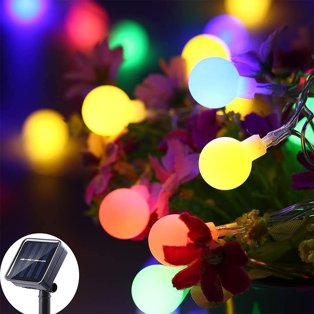 Mini Globe String Lights Solar LED Fairy String Lights Waterproof 12M 7M 6.5M 8 Modes Lighting Outdoor Garden Decoration Light Christmas Tree Hanging Lights Balcony Yard Wedding Party Holiday Decor 2025 - $8.99 –P2