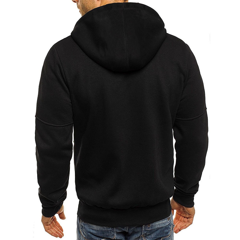 Hombre Sudadera Sudadera con capucha y cremallera Chaqueta deportiva Táctico Azul marinero Rojo tinto Negro Blanco Azul Real Con Capucha Bloque de color Cremallera Fresco Invierno Ropa Sudaderas con 2025 - $26.99 –P8
