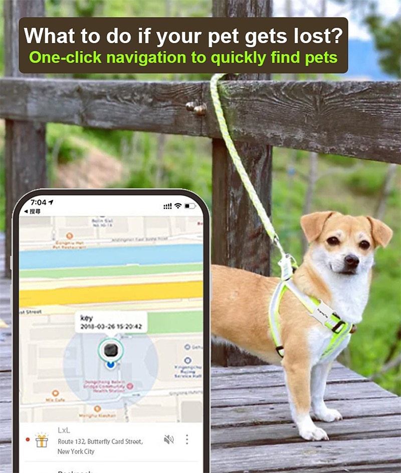 New Mini GPS Tracking Locator, Small Portable Bluetooth Intelligent Anti-Lost Device for Luggages/Kid/Pet/Cat/Dog, Dog Paw Design Waterproof Bluetooth Alarms Device 2025 - $28.99 –P7