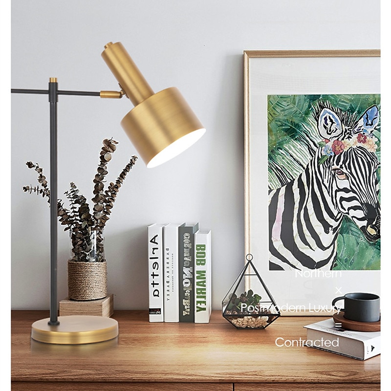 Lâmpada de mesa para leitura led 22.25 "lâmpada de mesa de metal para escritório quarto sala de estudo sala de estar mesa de cabeceira lâmpadas de cabeceira latão acabamento de acento dourado 5w lâmpada incluída de 2025 por $272.89 –P3