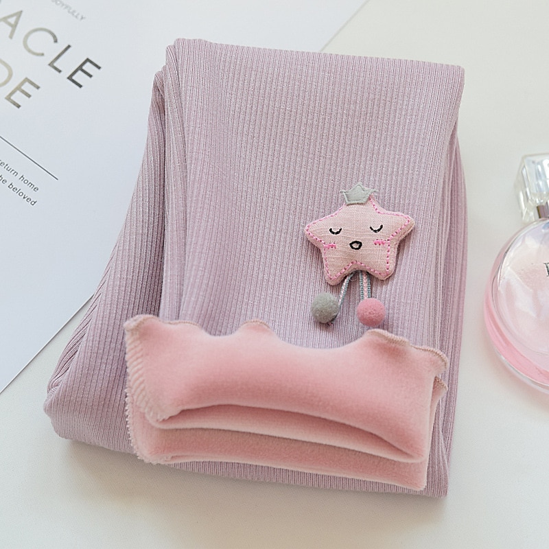 Barn Flickor Fleecefodrade Leggings Tecknat Aktiv Rynkad Skola Bomull 3-7 år Höst Svart Rodnande Rosa Purpur 2025 - $10.49 –P4