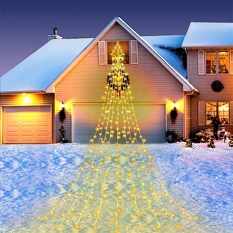 Luzes de Corda de Árvore de Natal Solar 350 LED com 8 Modos e Temporizador Luzes Estrelas Exteriores à Prova d'Água para Decoração de Janela de Natal Jardim Casamento Decoração de Férias de 2025 por $38.99 –P8