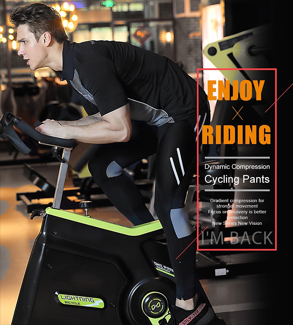 TRYSIL Men's Cycling Tights Bike Pants / Trousers Padded Shorts / Chamois Mountain Bike MTB Road Bike Cycling Sports Moisture Permeability Stretch Lightweight Back Pocket Navy Black Spandex Clothing 2026 - $34.99 –P1