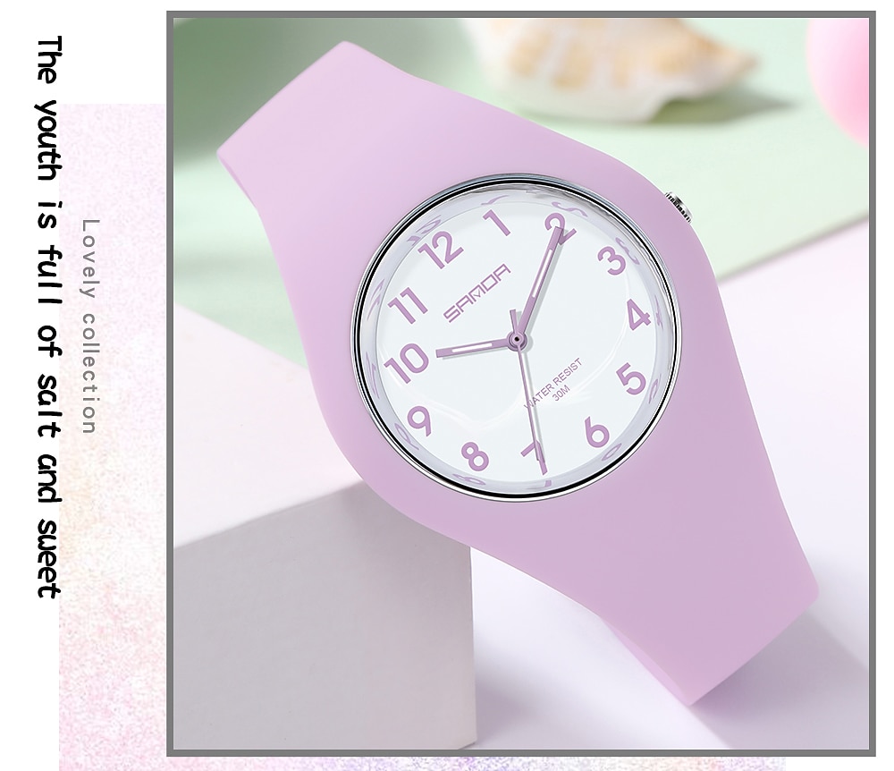 sanda dameshorloges casual fashion quartz horloge waterdicht valbestendig hd digitale weegschaal display damesklok 6056 2025 - $23.99 –P12
