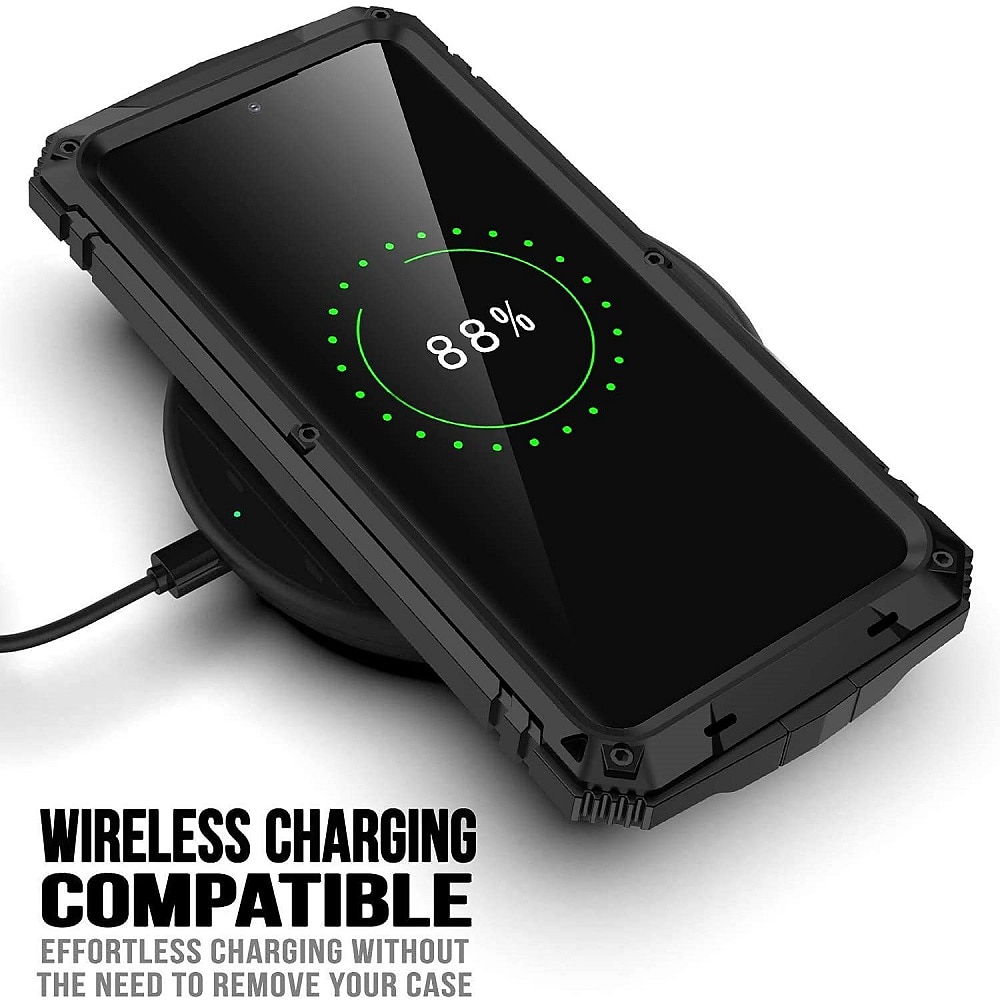 Phone Case For Samsung Galaxy S23 S22 S21 S20 Plus Ultra Note 20 Ultra A32 Full Body Case with Stand Holder Dustproof Military Grade Protection Solid Colored Armor Tempered Glass Metal Aluminium 2025 - $36.99 –P5