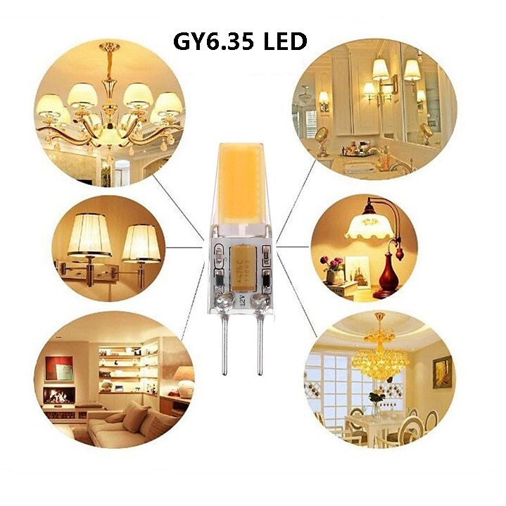 2025年 ledバイピンライト 10個 gy6.35 5w ledキャンドルライト ledコーンライト 500 lm コブビーズ 温白色 白ac/dc 12v クリスタルシャンデリア光源 省エネで環境に優しい電球  コレクション – $40.99 –P6