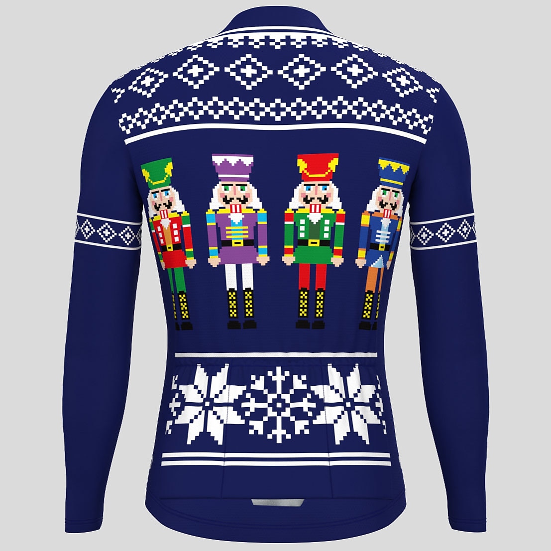 herrcykeltröja långärmad cykeltröja med 3 bakfickor ful jul rolig jul mountainbike mtb landsvägscykel cykling andas snabbtorkande fukttransporterande reflexremsor svart 2025 - $34.99 –P13