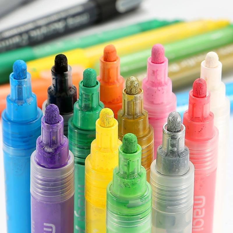 Acrylstifte Farbmarker für Felsmalerei, Leinwand, Holz, Glas, Stoff, Metall, Kunststoff, Kunsthandwerk, Ostereier, Kürbis, Scrapbooking-Zubehör, Graffiti-Marker für Erwachsene und Kinder 2025 - $23.99 –P6