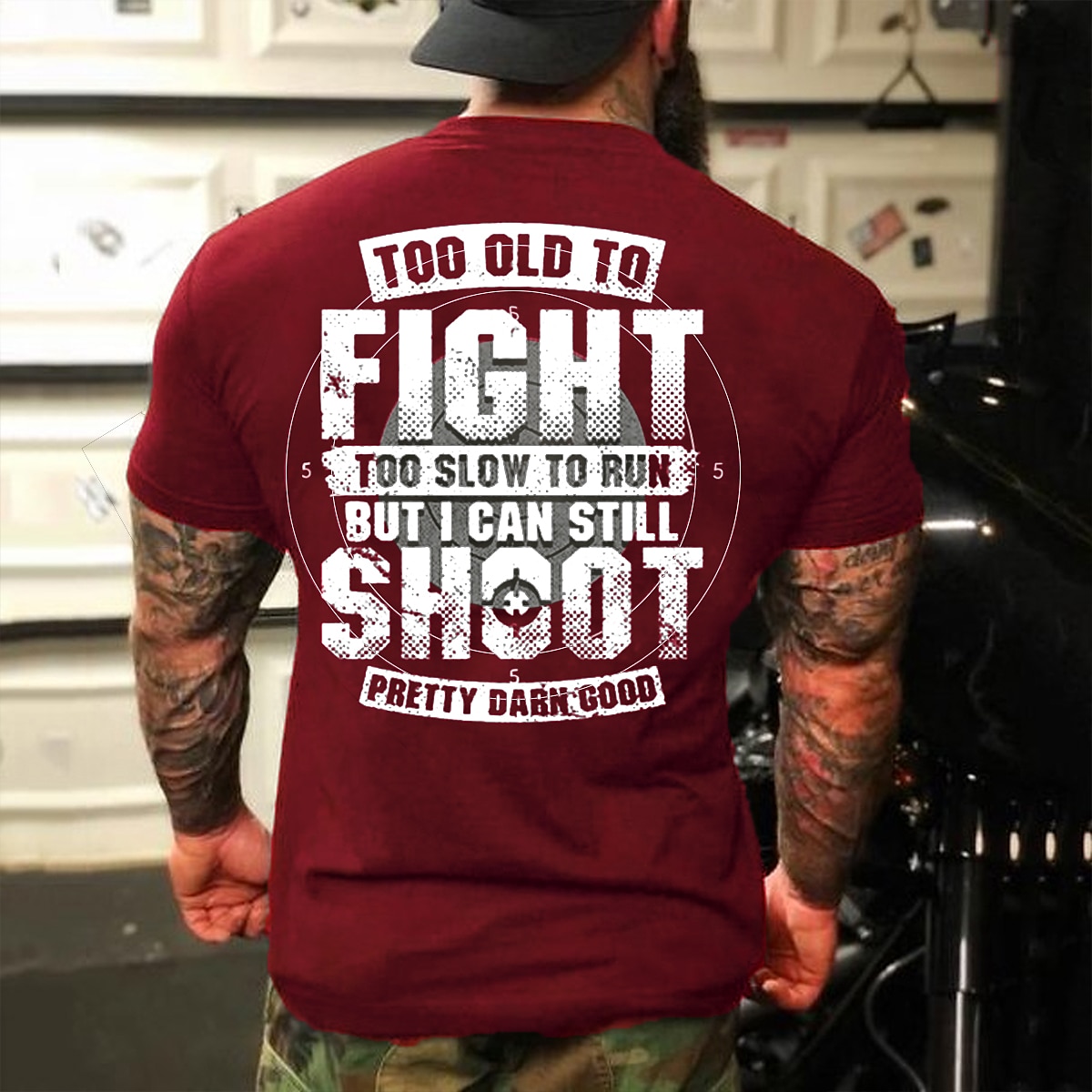 Homens Letra Velho demais para lutar Camiseta Camisetas gráficas 100% Algodão Manga Curta Gráfico Camisa Preto Vinho Vermelho Camiseta confortável Rua Feriado Roupas de estilistas de 2025 por $15.99 –P6