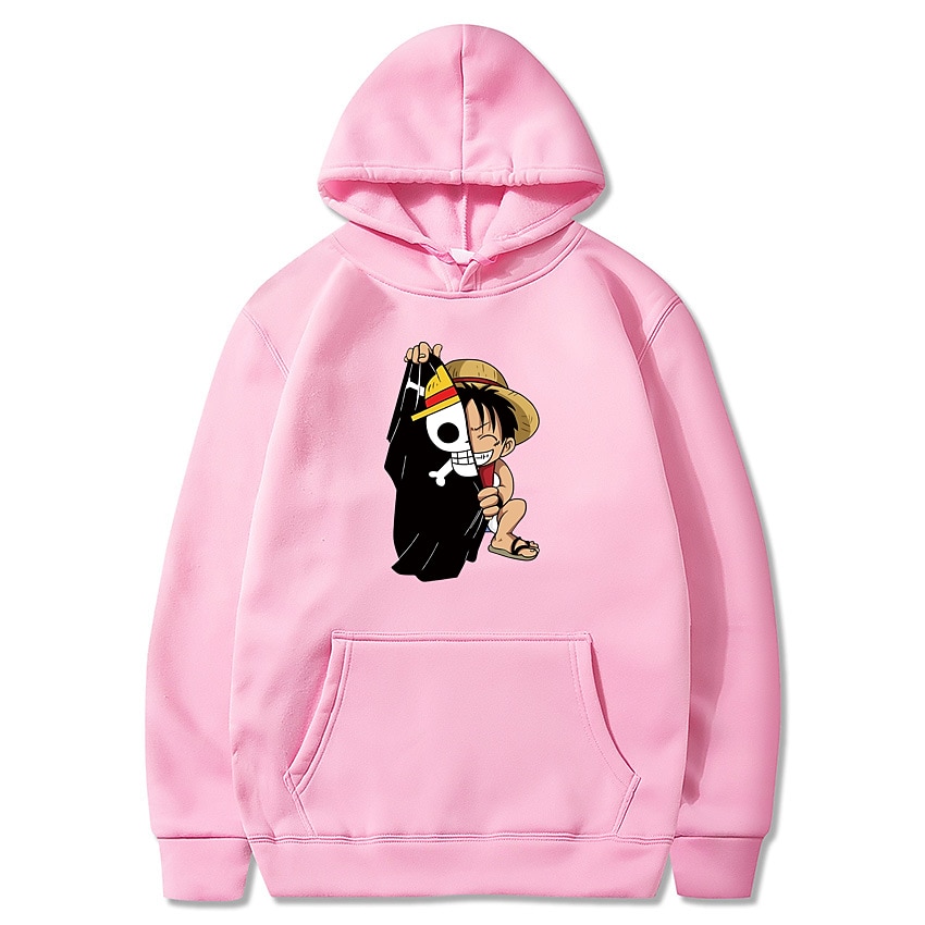 One Piece Monkey D. Luffy Hanorac cu Glugă Anime Desen animat Anime Buzunar frontal Grafică Pentru Pentru cupluri Bărbați Pentru femei Adulți Halloween Carnaval Ștanțare la cald Stradă Zilnic 2025 - $27.99 –P3