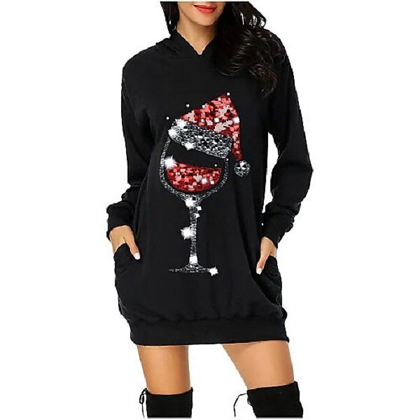 Karácsony Mikulás Ruhák Kapucnis felsőrész Pullover Klasszikus Alap Kawaii Kompatibilitás Női Felnőttek Karácsony Újév 3D nyomtatás Hétköznapi 2025 - $27.99 –P5