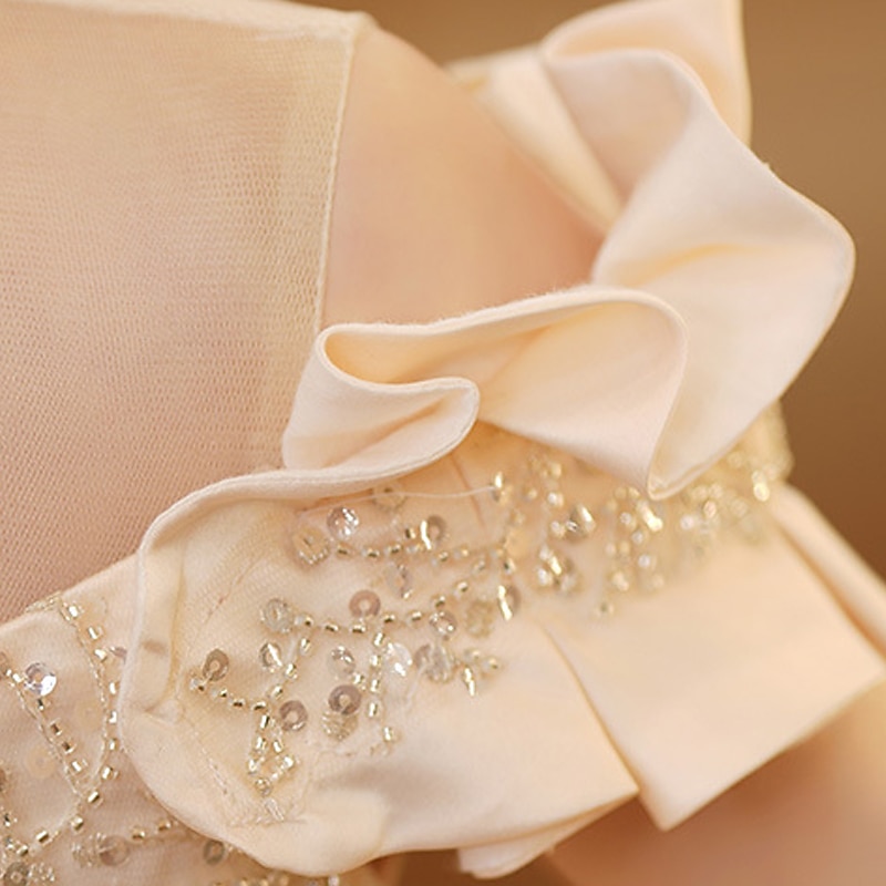 kinderkleidung Mädchen Blumenmädchen Kleid Party Kleid Feste Farbe Kurzarm Hochzeit Party Besondere Anlässe Prinzessin Polyester abendkleider Blumenmädchenkleid Sommer Frühling 3-12 Jahre Wei 2025 - $50.99 –P5