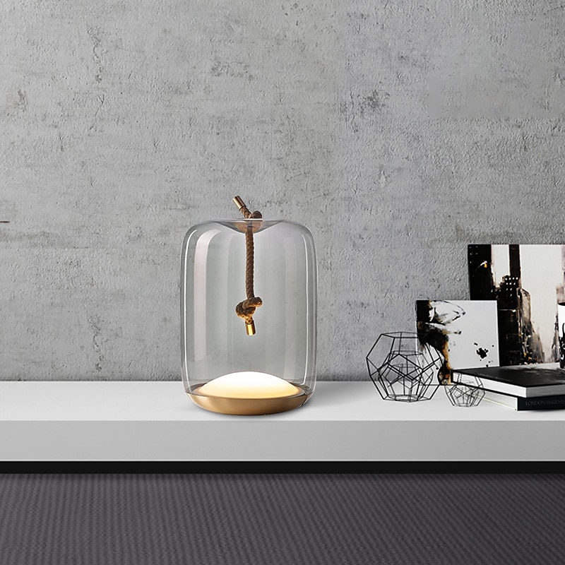 Bedside lamps Table Lamp, 3000K 18cm Modern Minimalist Art Glass Table Lamp Study Room Bedside Bed Creative Table Lamp Adjustable Classic Noble Bedroom Lamp 110-240V 2025 - $200.99 –P4