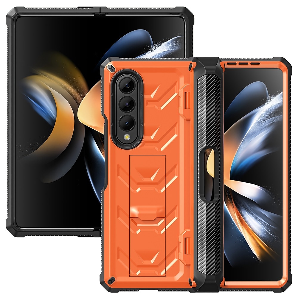 Phone Case For Samsung Galaxy Z Fold 5 Z Fold 4 Z Fold 3 Bumper Frame Pencil Holder Magnetic Flip Solid Colored Silica Gel 2025 - $36.99 –P7