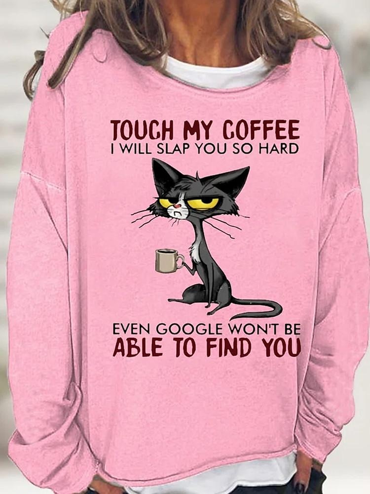 dámská oversized mikina pulovr ze směsi bavlny cat street casual basic top s kulatým výstřihem a dlouhým rukávem mikroelastický pad & zimní comfrt prodyšná měkká tkanina 2025 - $6.99 –P6