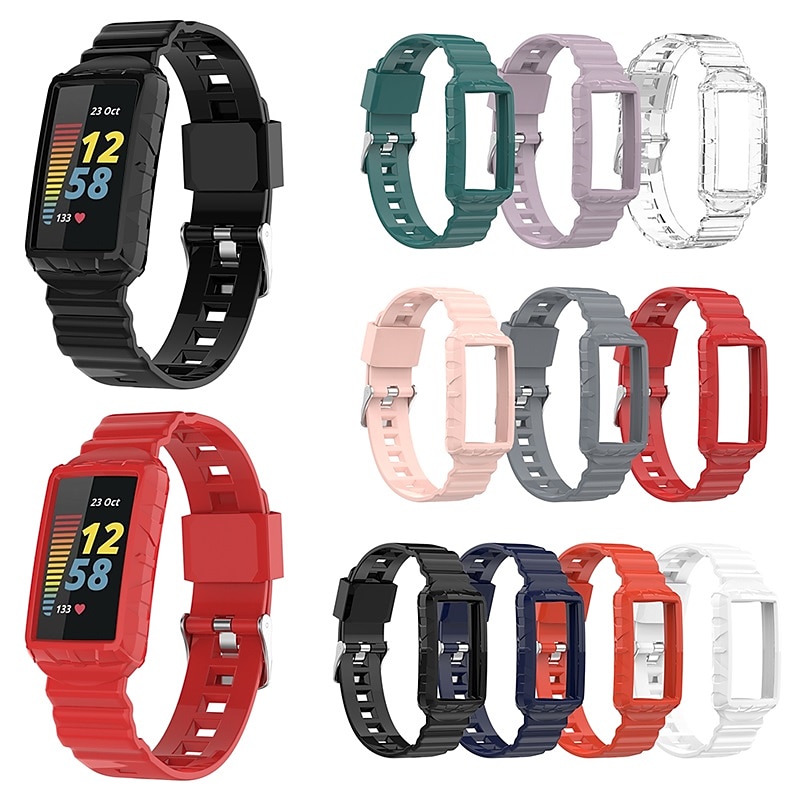 Smart Watch Band Kompatibilis valamivel FitBit Charge 4 / Charge 3 / Charge 3 SE Charge 5 Szilikon Okos óra Szíj Vízálló Állítható Légáteresztő Sportszíj Csere Karszalag 2025 - $12.99 –P2