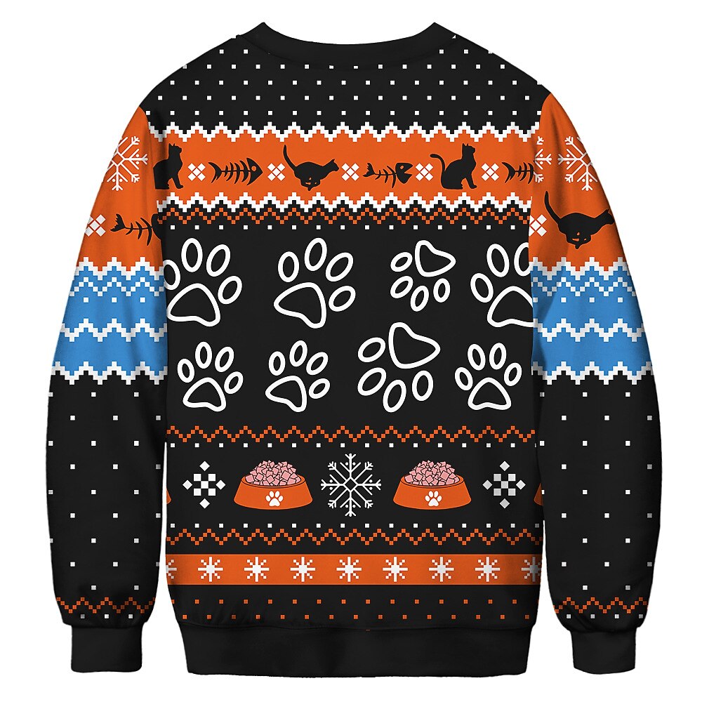 Papá Noel Gato Hombre de pan de jengibre Suéter de navidad Sudadera Hombre Mujer Navidad Navidad Carnaval Mascarada Nochebuena Adultos Fiesta Navidad Poliéster Cima 2025 - $24.99 –P18