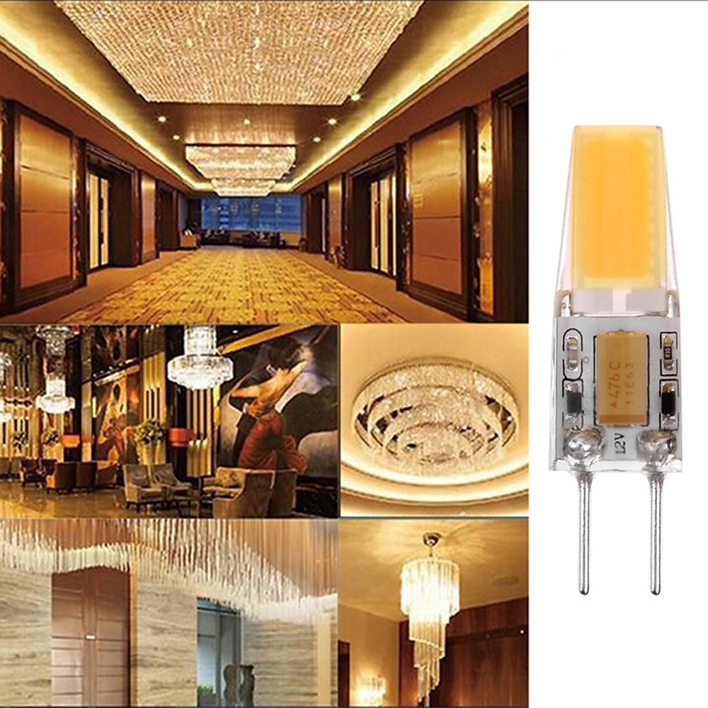 2025年 ledバイピンライト 10個 gy6.35 5w ledキャンドルライト ledコーンライト 500 lm コブビーズ 温白色 白ac/dc 12v クリスタルシャンデリア光源 省エネで環境に優しい電球  コレクション – $40.99 –P7