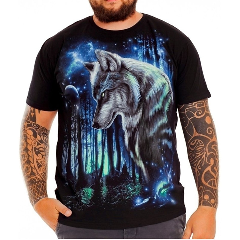 Per uomo Plus Size maglietta Grande e alto Pop art Girocollo Stampa Manica corta Primavera estate Di tendenza Streetwear Essenziale Comodo Informale Sport Top del 2026 a $20.99 –P6