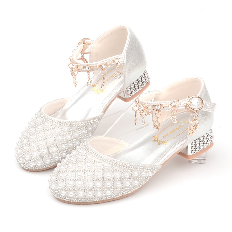 Girls' Heels Daily Glitters Dress Shoes Heel Leather PU Portable Breathability Non-slipping Princess Shoes Big Kids(7years +) Little Kids(4-7ys) School Wedding Party Walking Shoes Dancing Pearl 2025 - $54.99 –P5