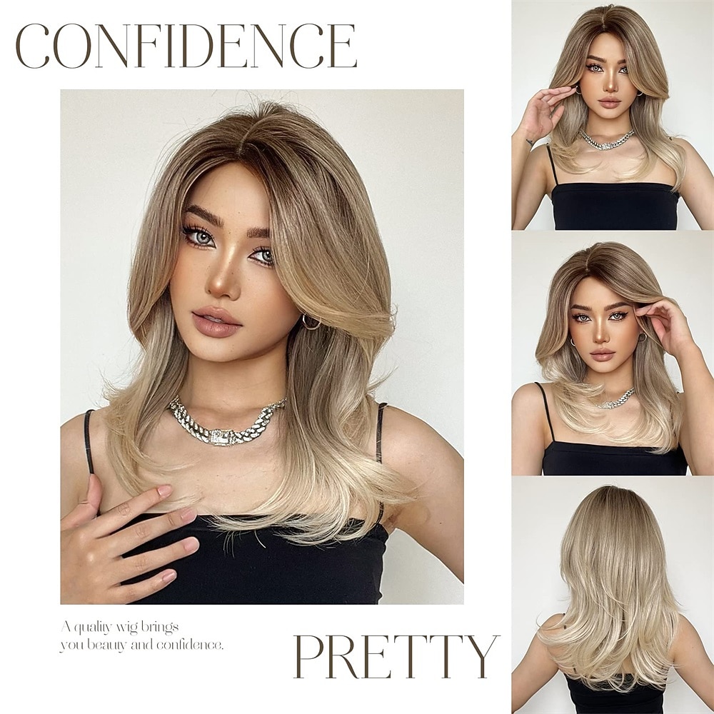 Rihanna Inspired Wigs Blonde Wigs for Women Shoulder Length Blonde Wig Highlights White Natural Layered Synthetic Wig for Daily Use Christmas Party Wigs 2026 - $28.99 –P15