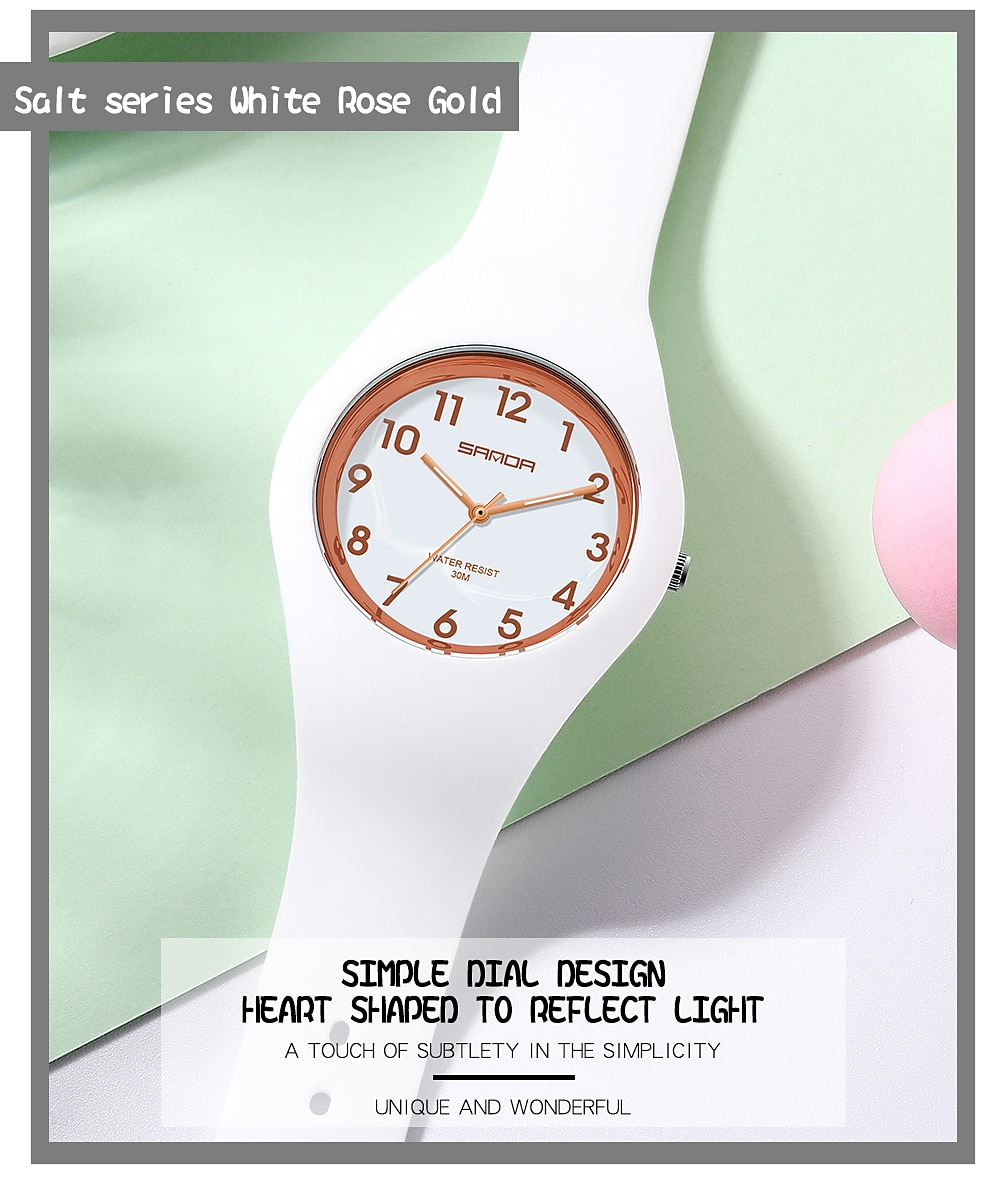 sanda dameshorloges casual fashion quartz horloge waterdicht valbestendig hd digitale weegschaal display damesklok 6056 2025 - $23.99 –P7
