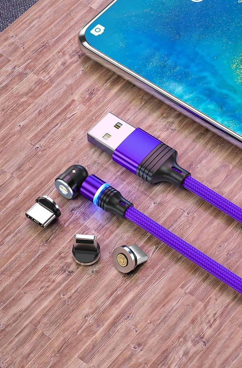 Vícenásobný nabíjecí kabel 0,5M (1.5Ft) 3,3 stop 6,6 stop USB A na Lightning / micro / USB C 2.4 A Nabíjecí kabel Rychlé nabíjení Nylonové pletené 3 v 1 Magnetické Pro Samsung Xiaomi Huawei Doplňky k 2025 - $12.99 –P3
