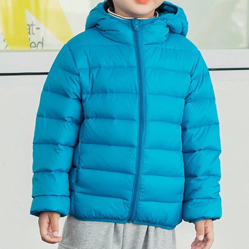 Barn Pojkar Ner Ytterkläder Ensfärgat Långärmad Täcka Skola Förtjusande Grön Svart Blå Vinter Höst 7-13 år 2025 - $34.99 –P2