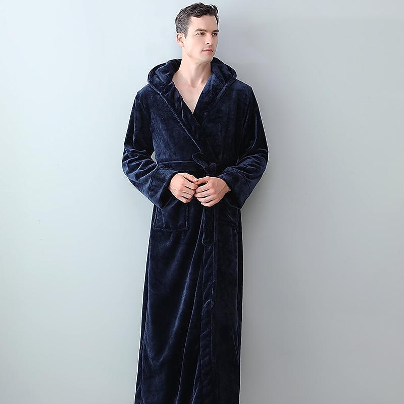 Winter Bathrobe Thickened And Long Women's Winter Coral Fleece Men'sed Bathrobe Coupleed Flannel NightGownfor 2026 - $75.99 –P5