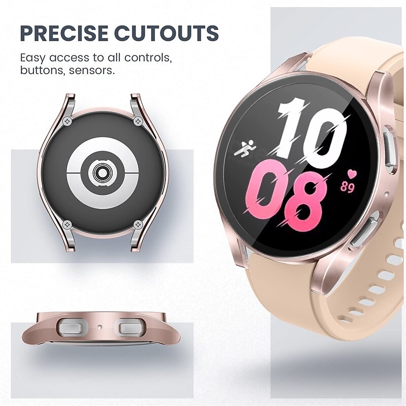 2025年 3パック スクリーンプロテクター付き時計ケース と互換性があります Samsung Galaxy Watch 5 40mm / Watch 5 44mm / ウォッチ440mm / 時計444mm 傷つきにくい 頑丈 バンパーフルカバー 強化ガラス / ハードPC 腕時計 カバー  コレクション – $13.99 –P7