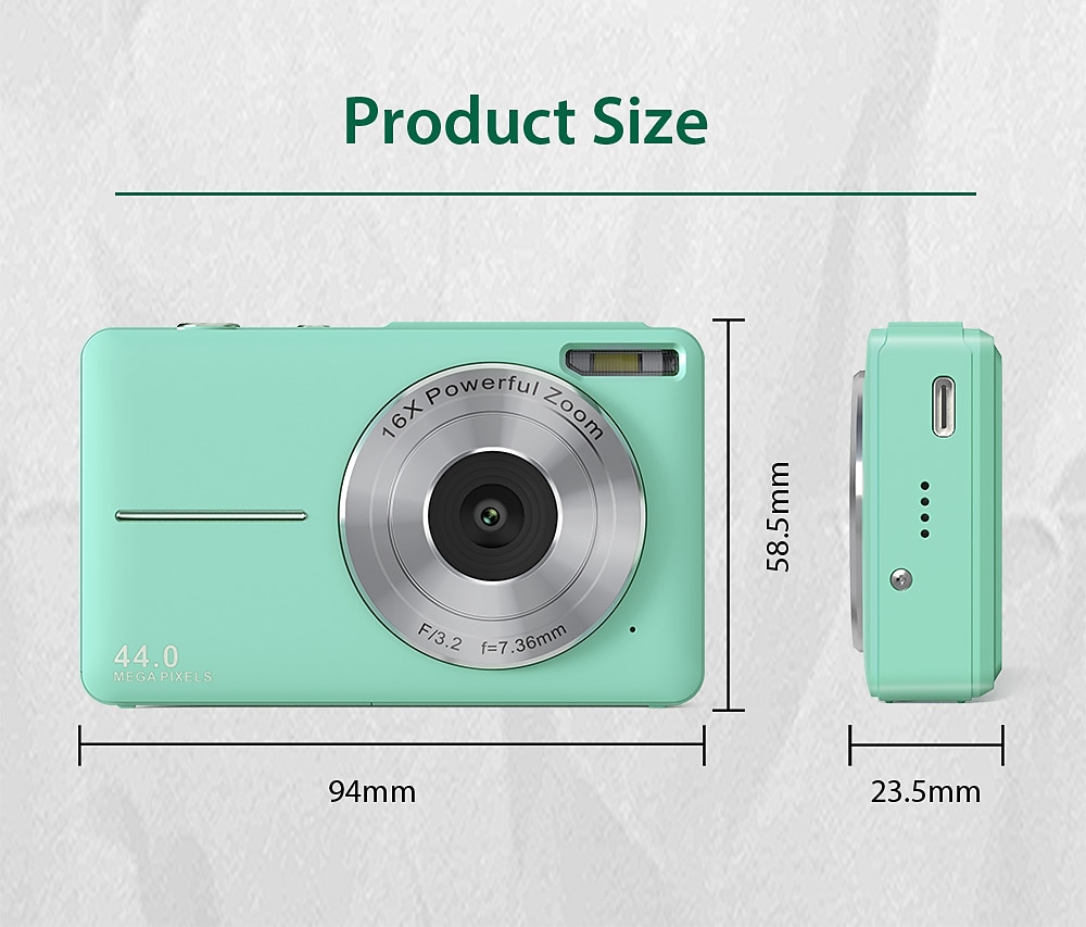 Digital Camera 1080P 44MP Vlogging Camera with LCD Screen 16X Zoom Compact Portable Mini Rechargeable Camera Gifts for Students Teens Adults Girls Boys 2025 - $75.99 –P17