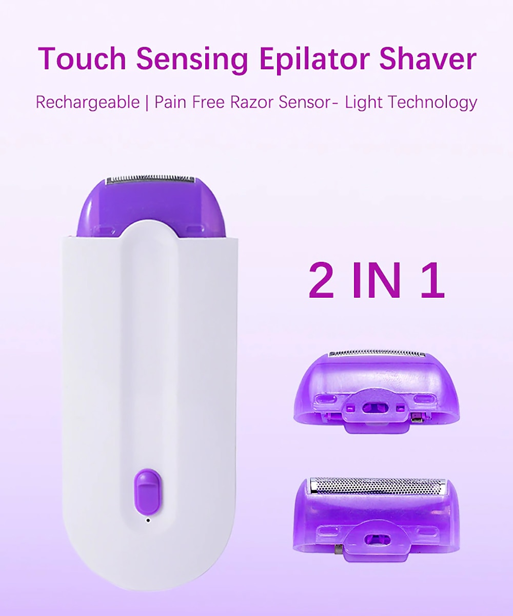 Professional Painless Hair Removal Kit Laser Touch Epilator USB Rechargeable Women Body Face Leg Bikini Hand Shaver Hair Remover 2024 - AED 42.11 –P1