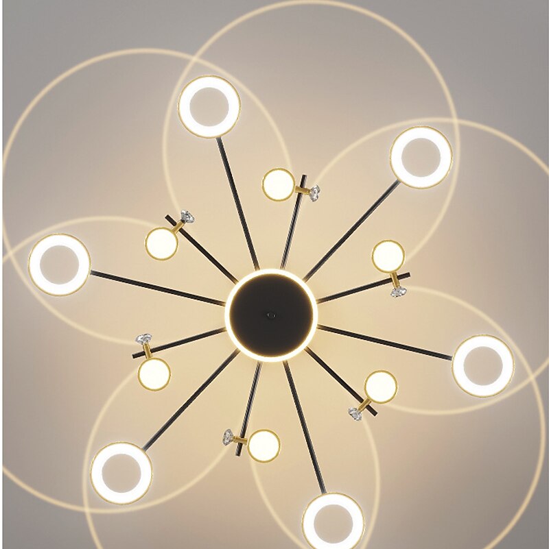 lampada a sospensione a led dimmerabile, lampadario sputnik moderno cerchio a 12 luci paralume in acrilico lampada da soffitto in metallo vintage con finitura cromata per isola cucina sala da pranzo del 2025 a $699.99 –P9