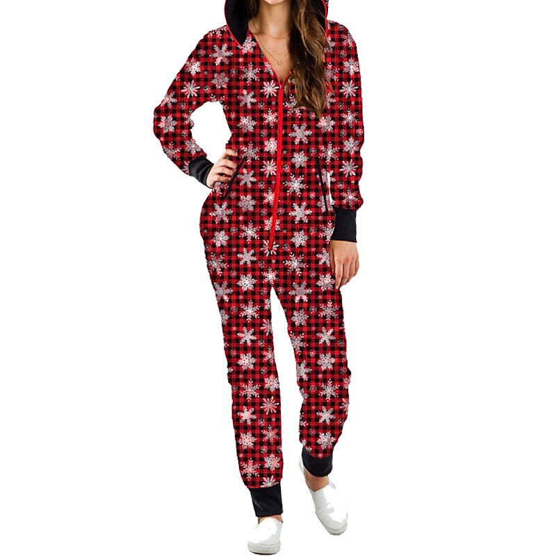 Kerstman Kerst pyjama Onesie pyjamas Dames Kerstmis Volwassenen Kerstmis kerstavond Feest Huiskleding Onesie 2026 - $38.99 –P10