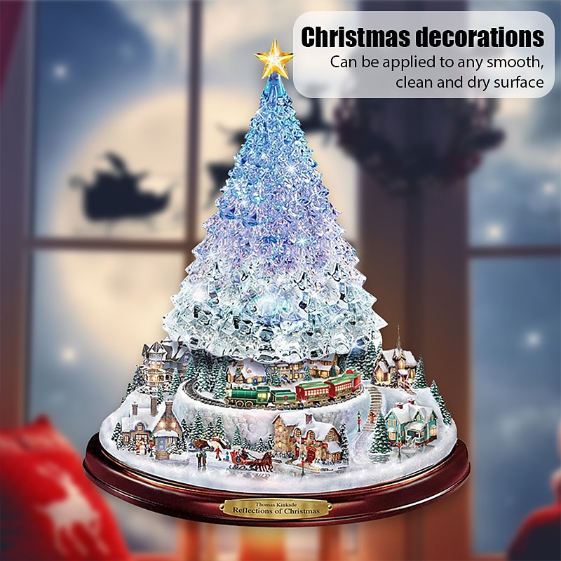 the thomas kinkade color changing crystal tree