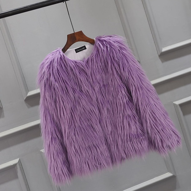 Manteau en fausse fourrure Bébé Fille Couleur unie Actif Ecole Polyester Manteau Vêtements d'extérieur 7-13 ans Hiver Biège de 2025 ? $40.99 –P12