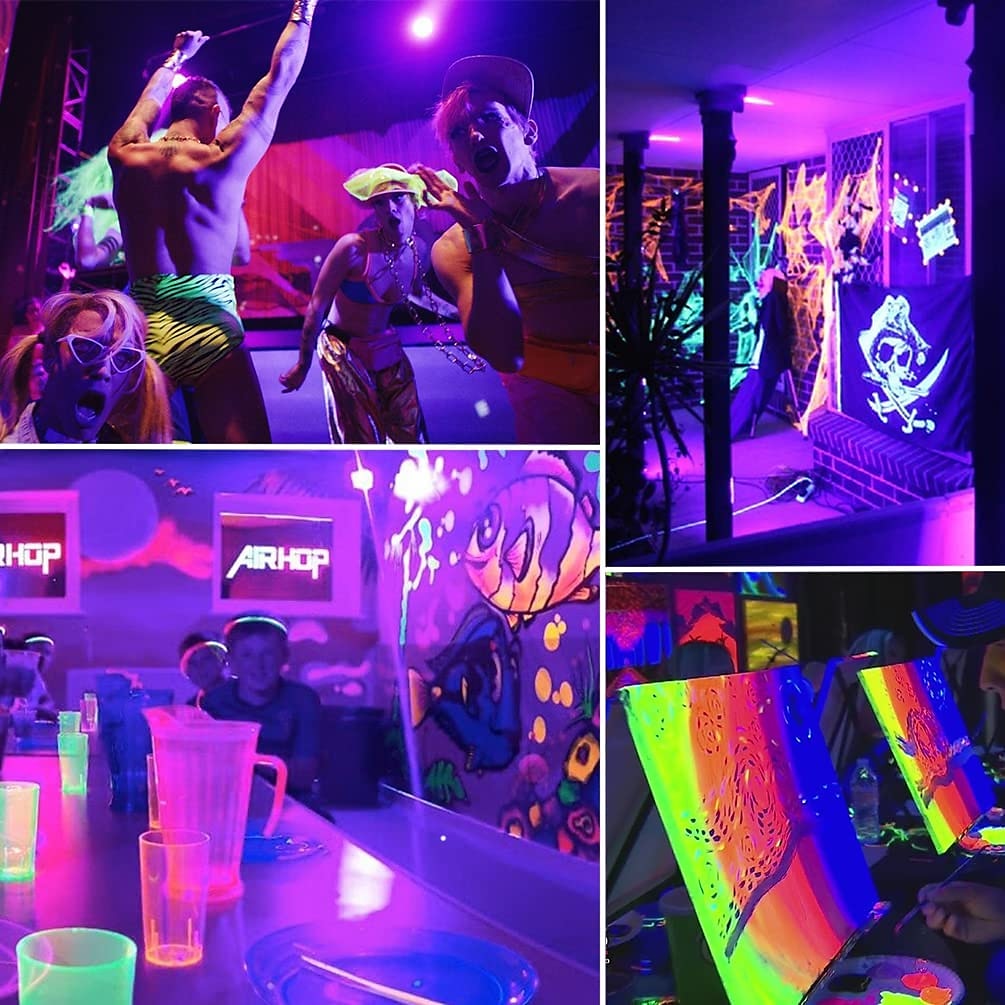 2 peças 1 peça led preto uv halloween roxo lâmpada 9.5w substituição de lâmpada preta até 100w luz preta nível uva 385-400nm a19 atmosfera assustadora de halloween de 2025 por $10.99 –P2