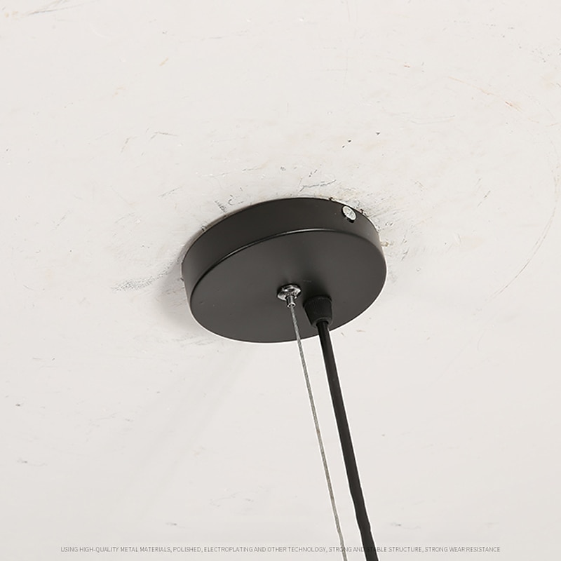 lampade a sospensione a led lampada a sospensione vintage cappello in fibra di vetro design 1 luce orientabile bianco/nero cucina bagno lampadina decorativa non inclusa del 2025 a $151.99 –P2