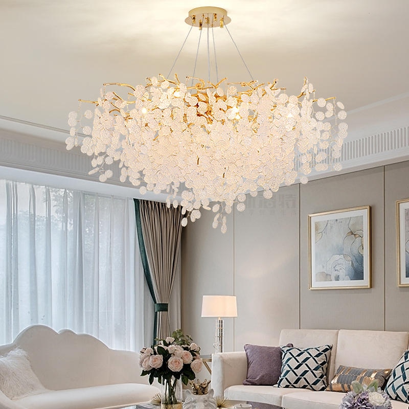 LED Chandeliers Modern Luxury, 60cm Gold Crystal for Home Interiors Kitchen Bedroom Iron Art Tree Branch Lamp Creative Lamp Light 85-265V 2025 - $739.49 –P4